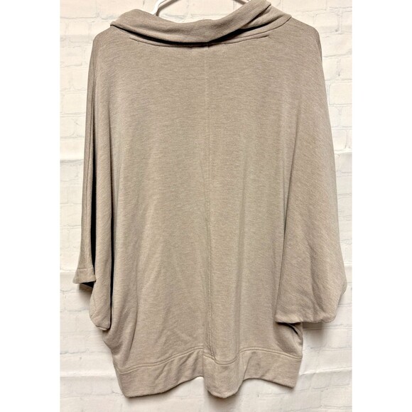 Tahari Tan Brown Cowl Neck Oversized Pullover Sweater Dolman Sleeve Medium - Picture 6 of 7